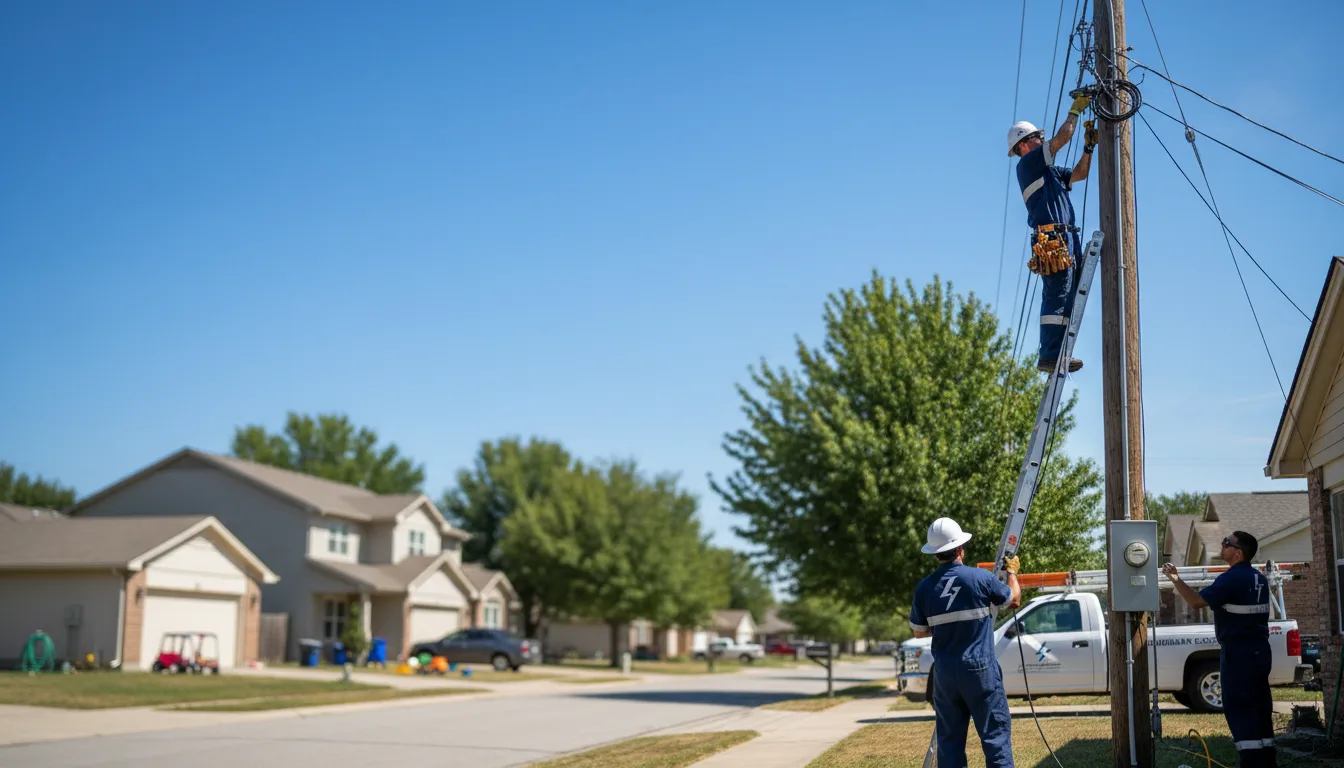 Residential electrician providing installation services in Loretto, MN